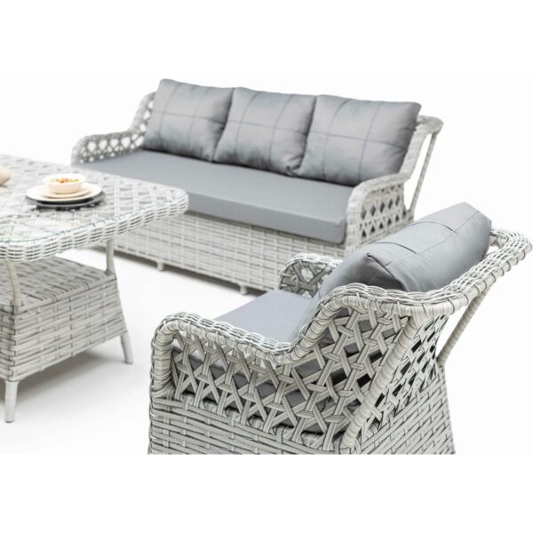 Hier Zen Rattan Puflu Bahçe Balkon Mobilyası