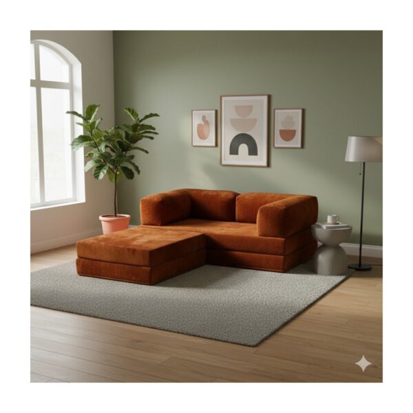 MONAMI Dechome Yeny Fitilli Kadife | Köşe Koltuk | 200X200 Köşe Takımı | Modüler Köşe Takımı | Yataklı L Koltuk | Fitilli Kadife | Kılıflar Yıkanabilir