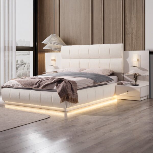 Ada Yatak Odası Takımı MDF Bej Renk