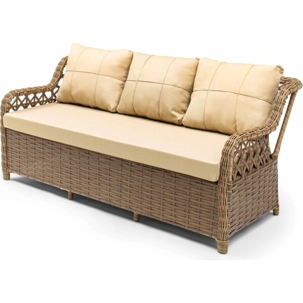 Hier Zen Rattan Puflu Bahçe Balkon Mobilyası