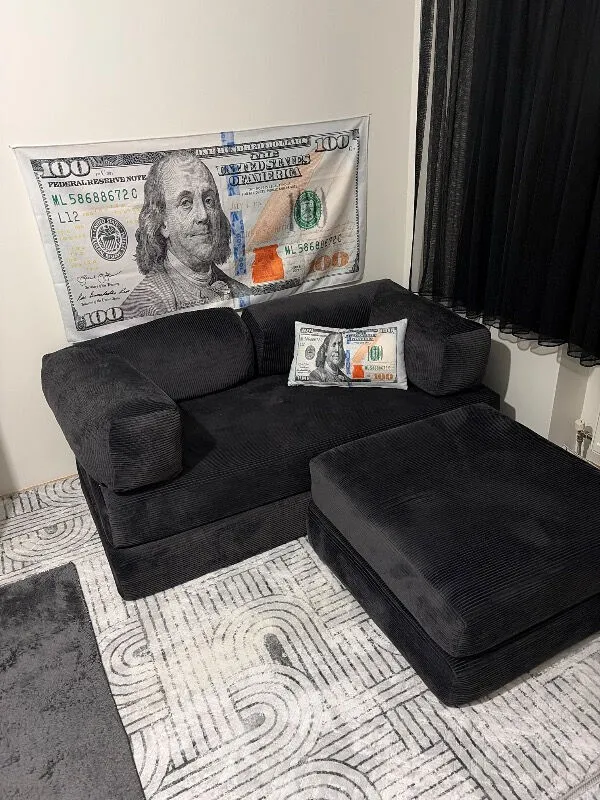 MONAMI Dechome Yeny Fitilli Kadife | Köşe Koltuk | 160X160 Köşe Takımı | Modüler Köşe Takımı | Yataklı L Koltuk | Fitilli Kadife
