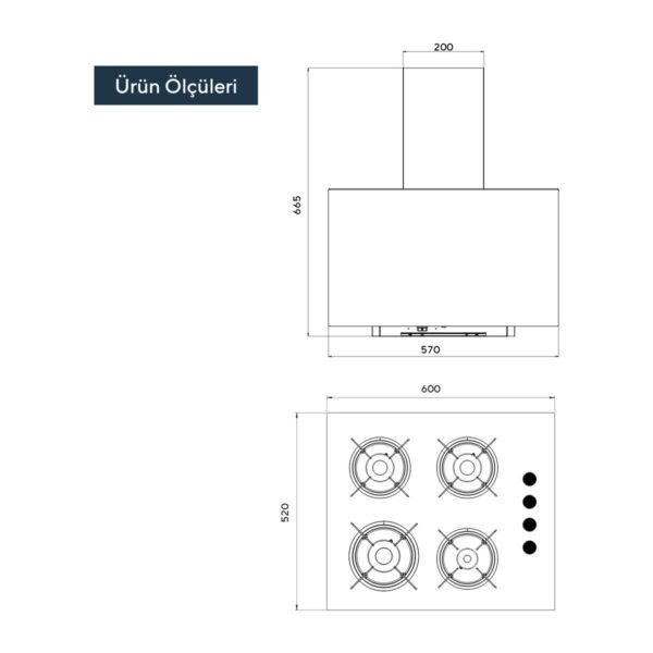 Kumtel 2’li Siyah Ankastre Set (KO-40 TAHDF + DA6-833)